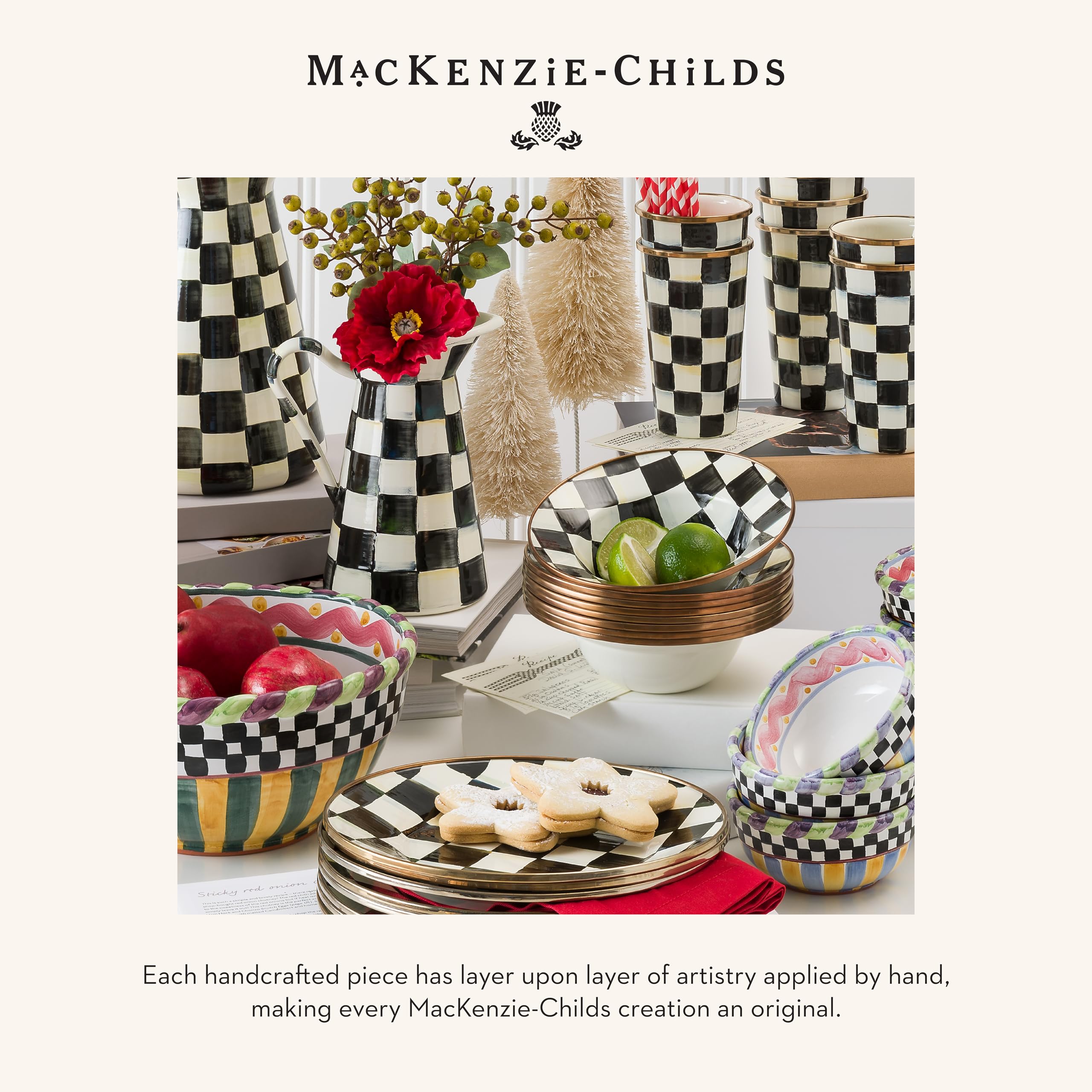 Diseño icónico de MacKenzie-Childs para el hogar.