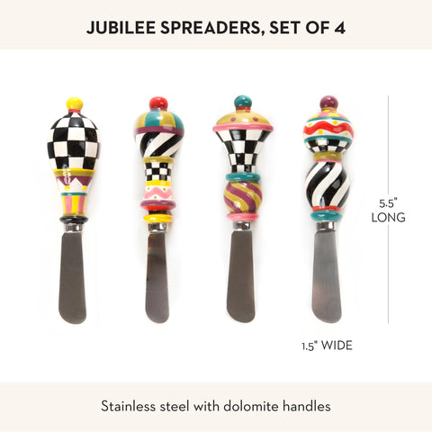 MACKENZIE-CHILDS Jubilee: cuchillos para quesos, diseño elegante para servir.