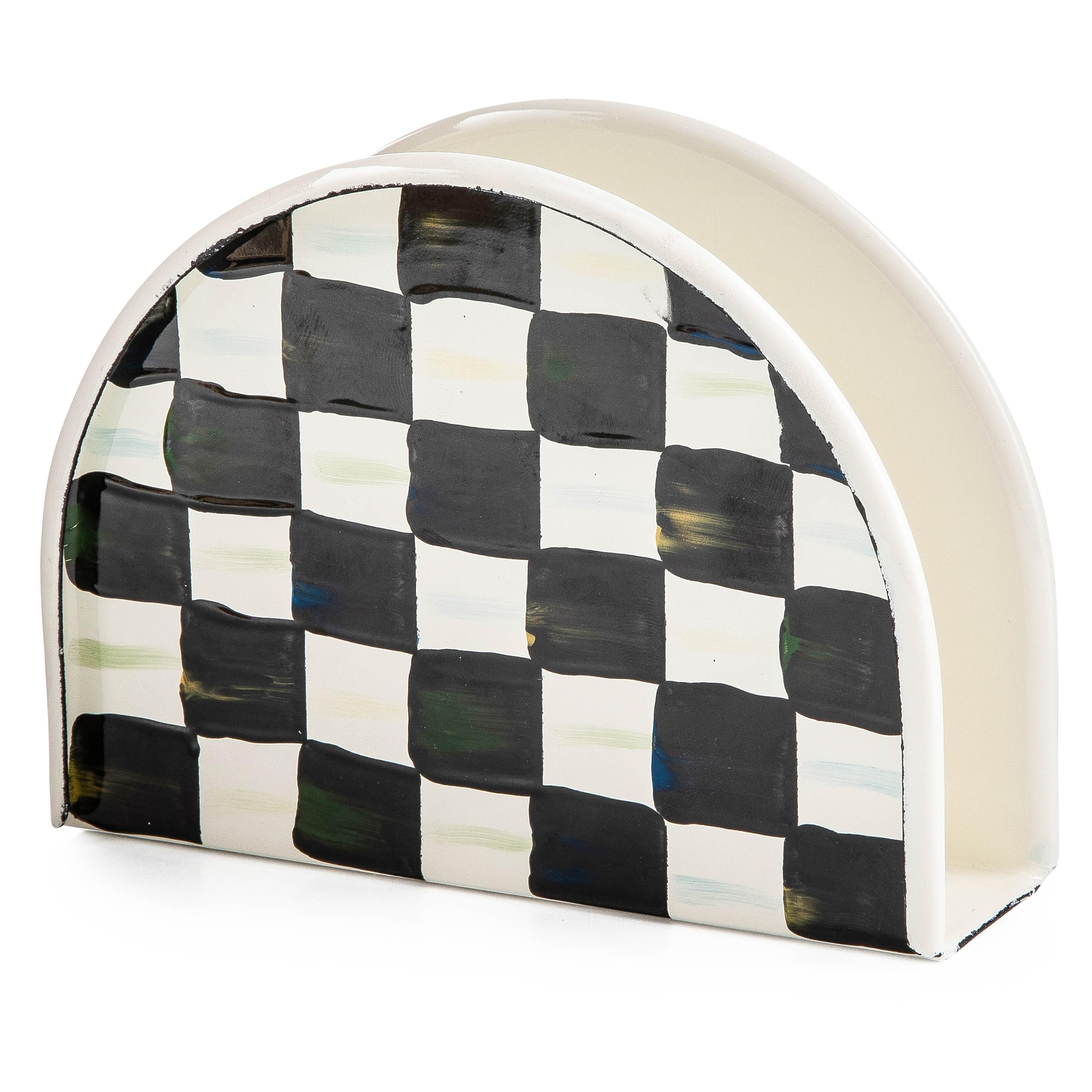 Porta-servilletas Mackenzie-Childs Courtly Check, ideal para cócteles en la mesa