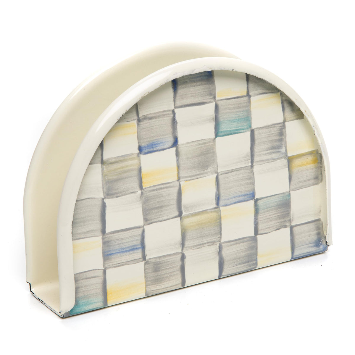 Mackenzie-Childs Porta-Servilletas esmaltado, vista general, aporta estilo a la mesa.