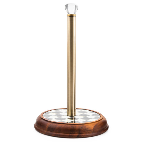 Portarrollos Mackenzie-Childs con diseño Courtly Check para la encimera