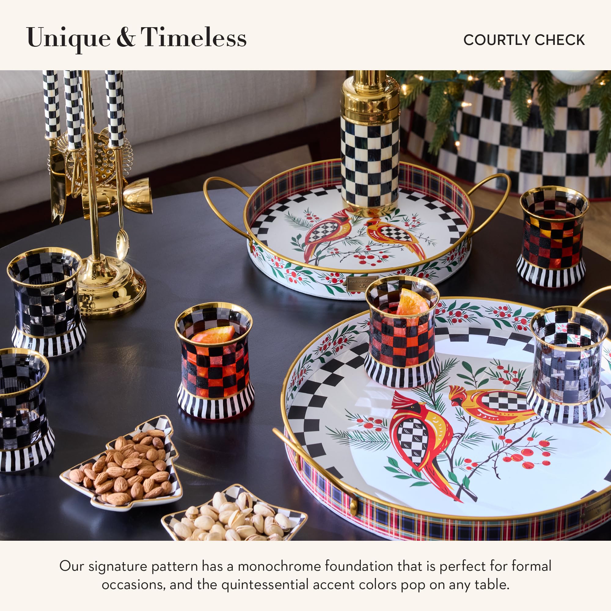 Chupito MACKENZIE-CHILDS para cócteles caseros, práctico y decorativo.