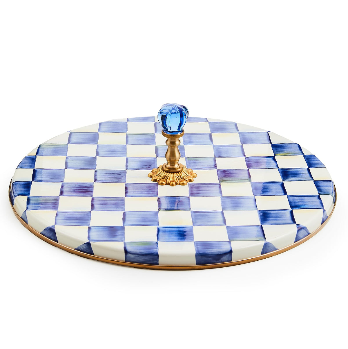 Tabla de quesos redonda de MACKENZIE-CHILDS para servir charcutería con estilo.