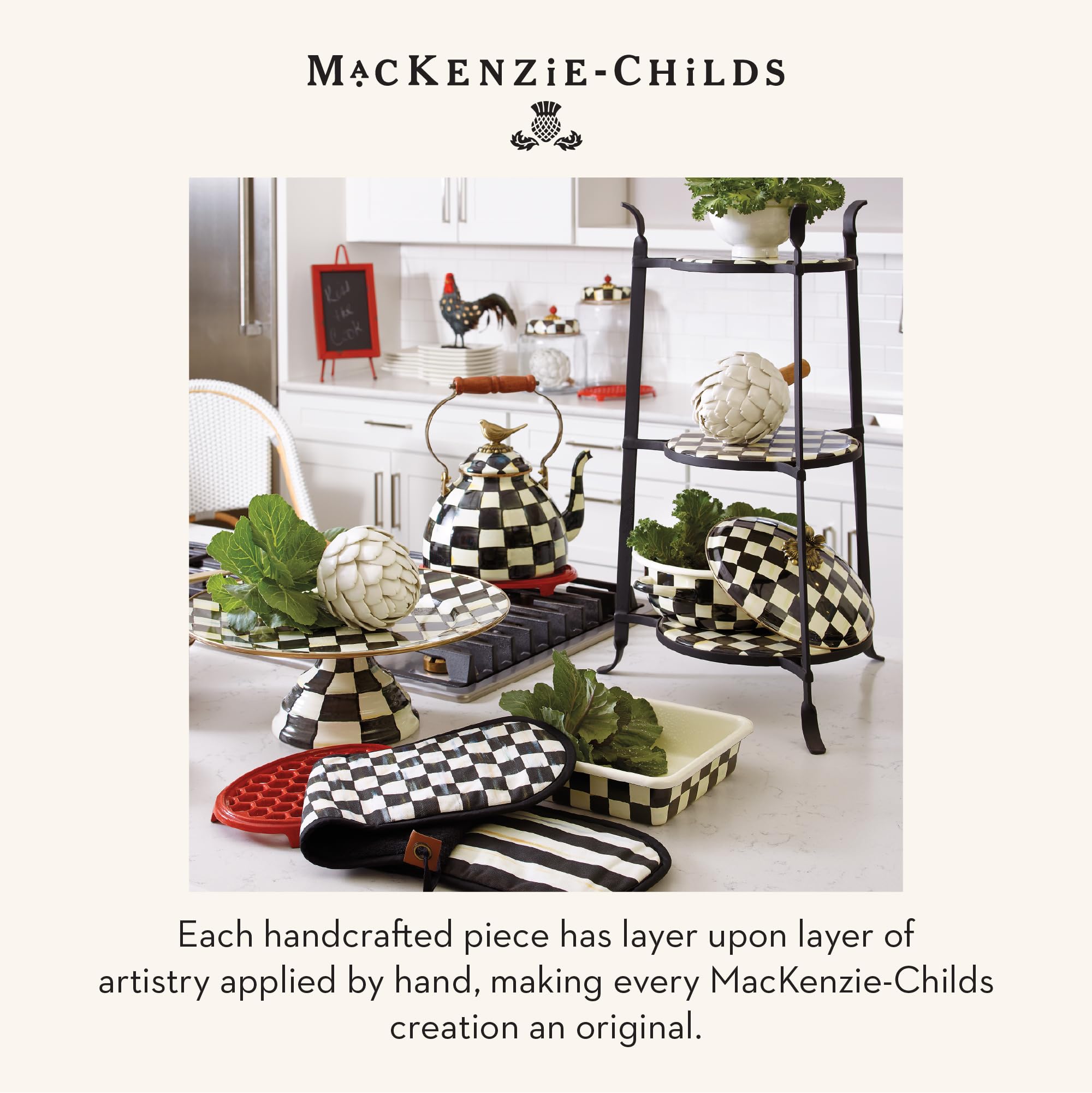 Ideal como regalo Mackenzie-Childs para casa, cocina o mesa de té.