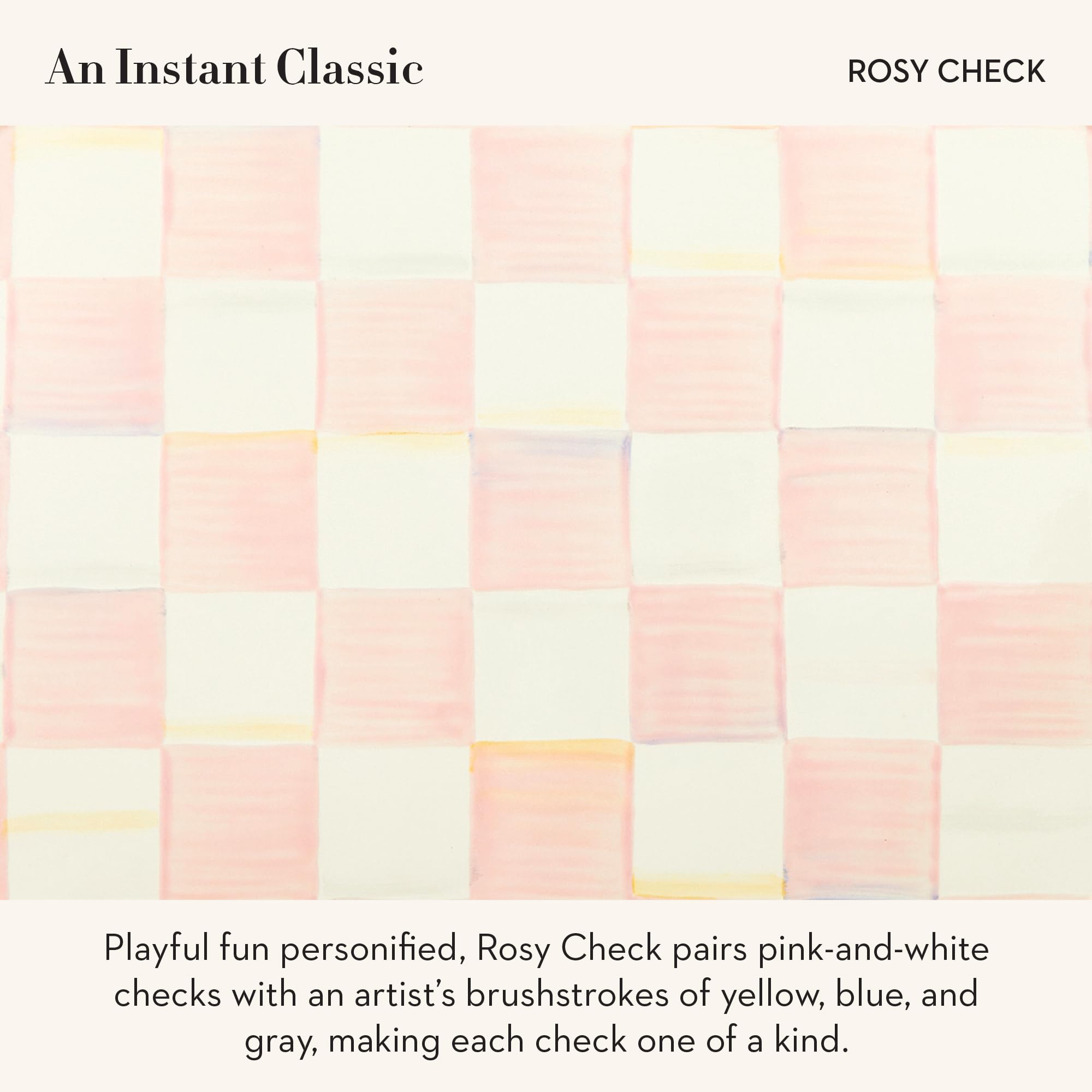 MacKenzie-Childs Rosy Check, portautensilios con diseño encantador para cocina diaria.