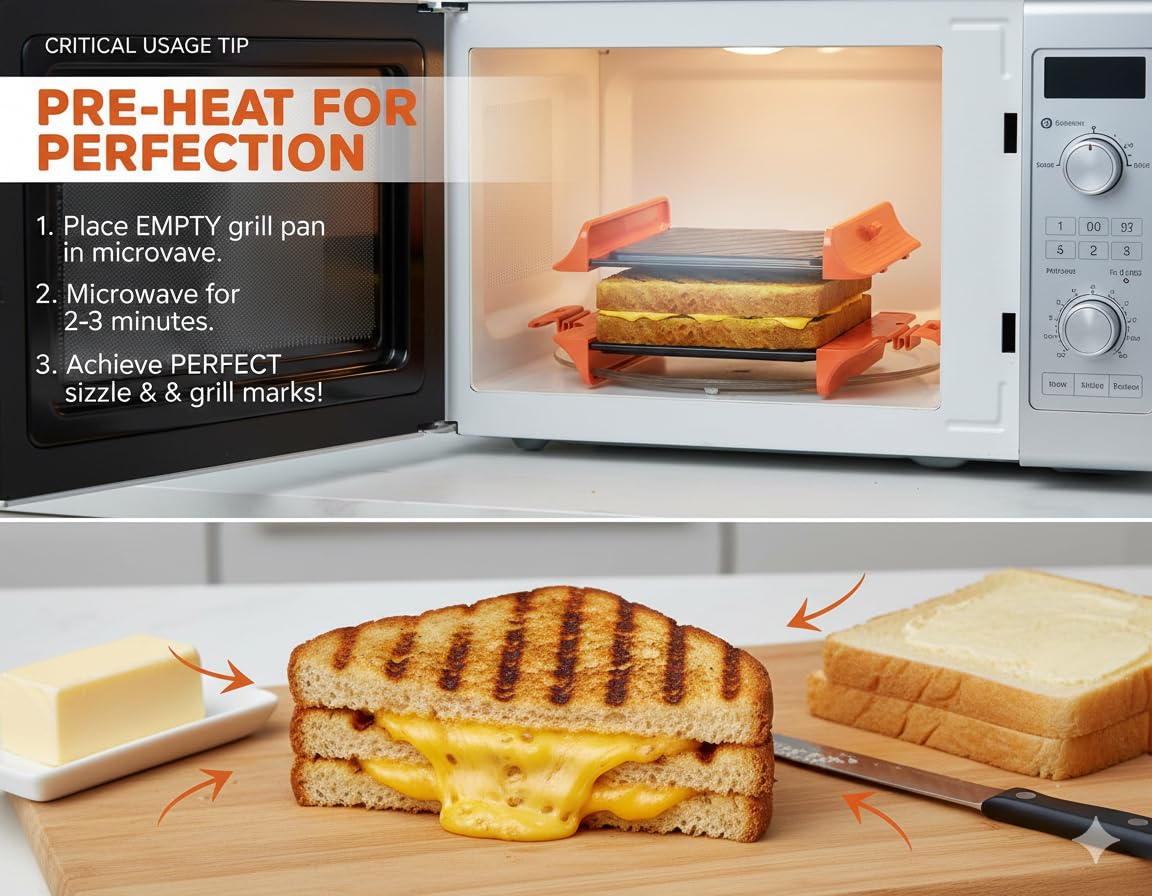 Maconee preparador de sándwich microondas, perfecto para hamburguesas y salchichas.