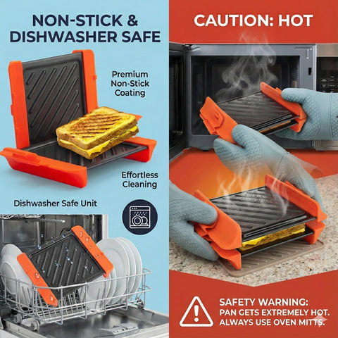 Maconee preparador de sándwich microondas, tostadas doradas al instante.