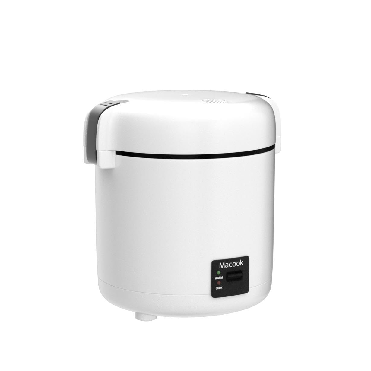 Macook Olla Arroz Mini Negra en encimera compacta.