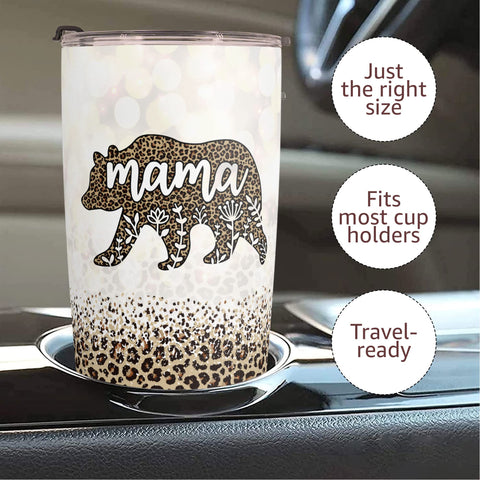 Taza térmica Bear de Macorner, mantiene la temperatura de la bebida.