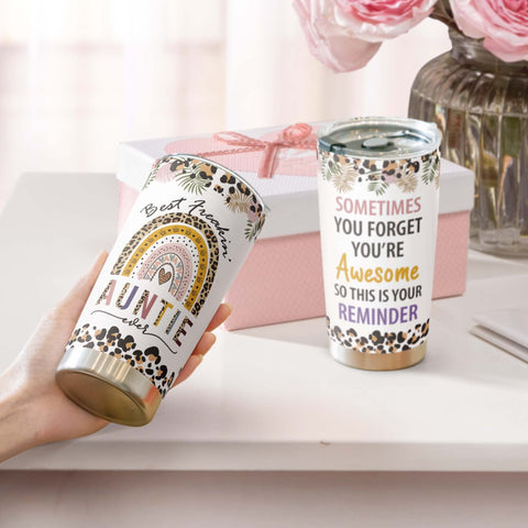 Macorner tumbler ofrece durabilidad en acero inoxidable que no transfiere sabores.