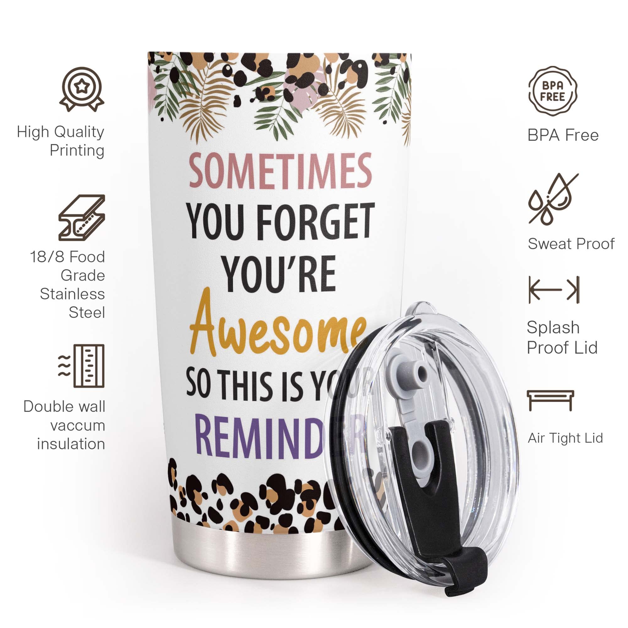 Macorner tumbler mantiene bebidas calientes o frías hasta 9 horas.