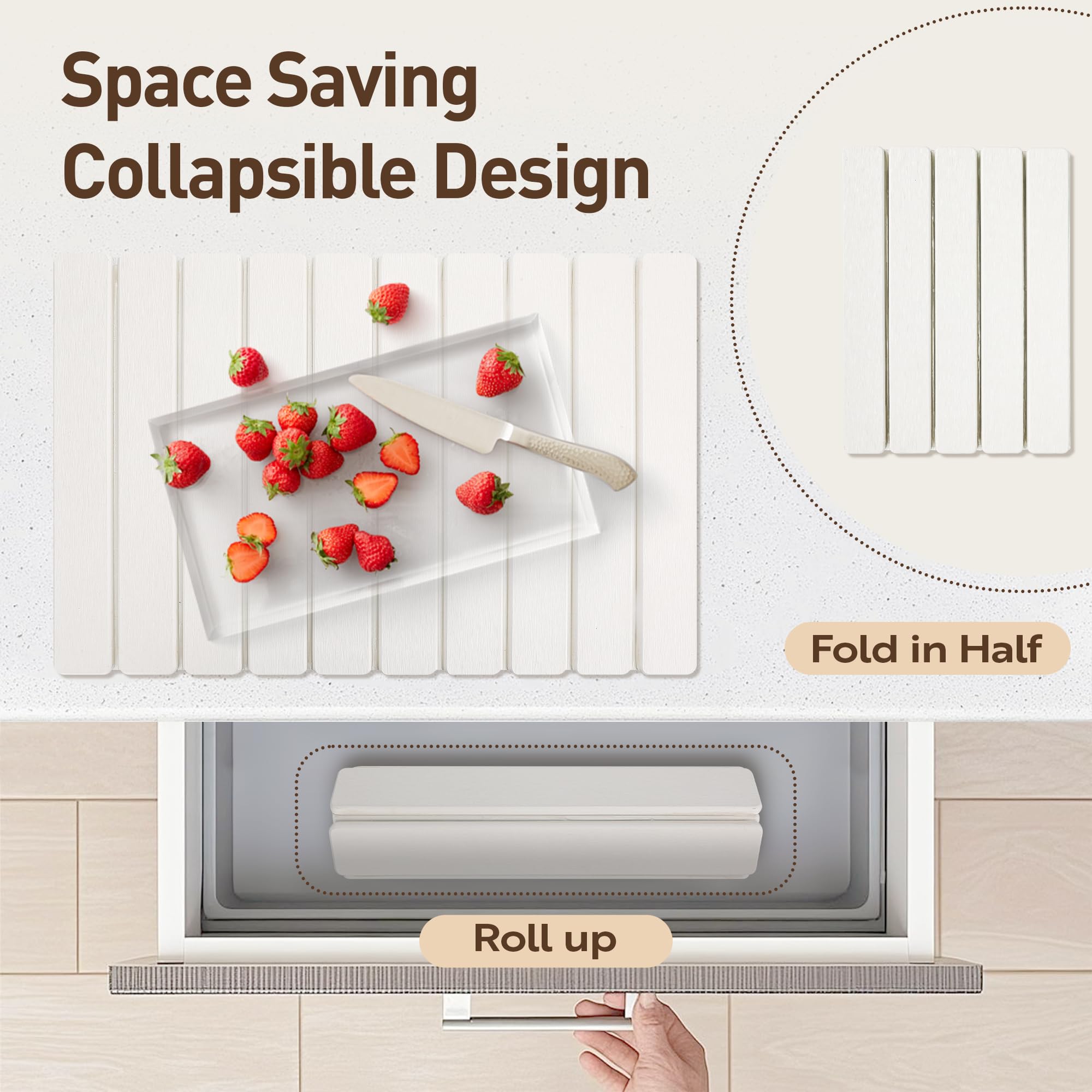 MacraBoho modelo plegable para cajón, almacenamiento compacto sin ocupar espacio
