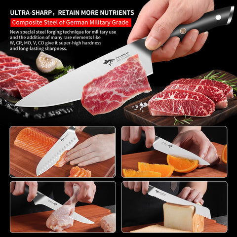 MAD SHARK cuchillo desosar 6 pulgadas, control y maniobrabilidad en carnes