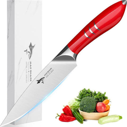 MAD SHARK Cuchillo pelador de 5 pulgadas para cortes precisos y peeling suave