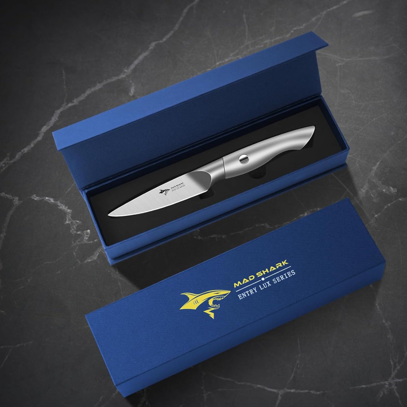 MAD SHARK empaque elegante, ideal como regalo para cocineros.