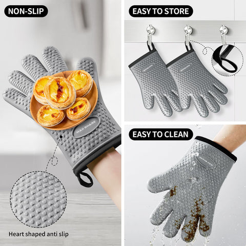 MAD SHARK guantes con forro de algodón interior para mayor comodidad al hornear.
