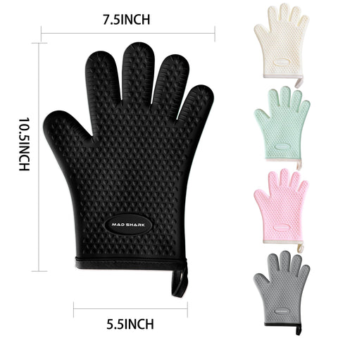 MAD SHARK guantes de silicona libres de BPA y aptos para alimentos.