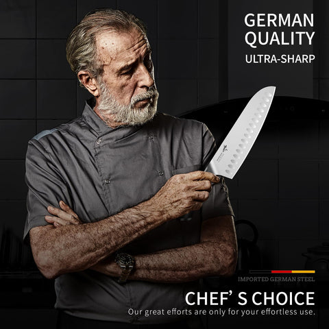 MAD SHARK Santoku 8, afilado que resiste corrosión para uso diario