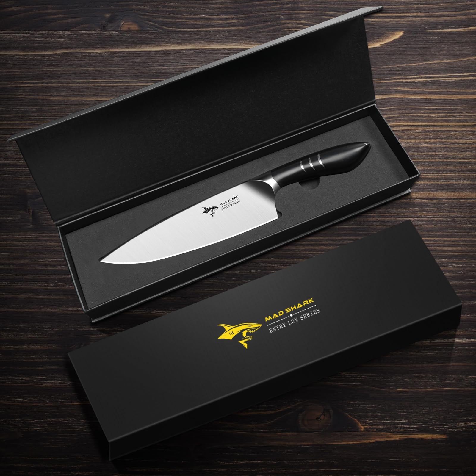 MAD SHARK uso diario, cuchillo versátil para picar, rebanar y trocear.