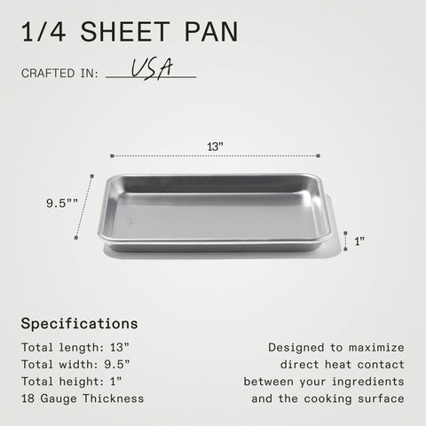 Made In bandeja 9.5x13, duradera para uso diario en cocina profesional.