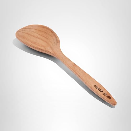 Cuchara de madera Made In, cuenco optimizado para mezclar de forma uniforme.