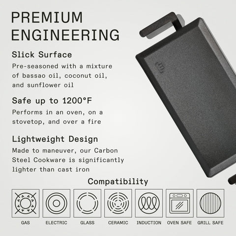 Diseño híbrido Made In, control de calor para cocción uniforme.