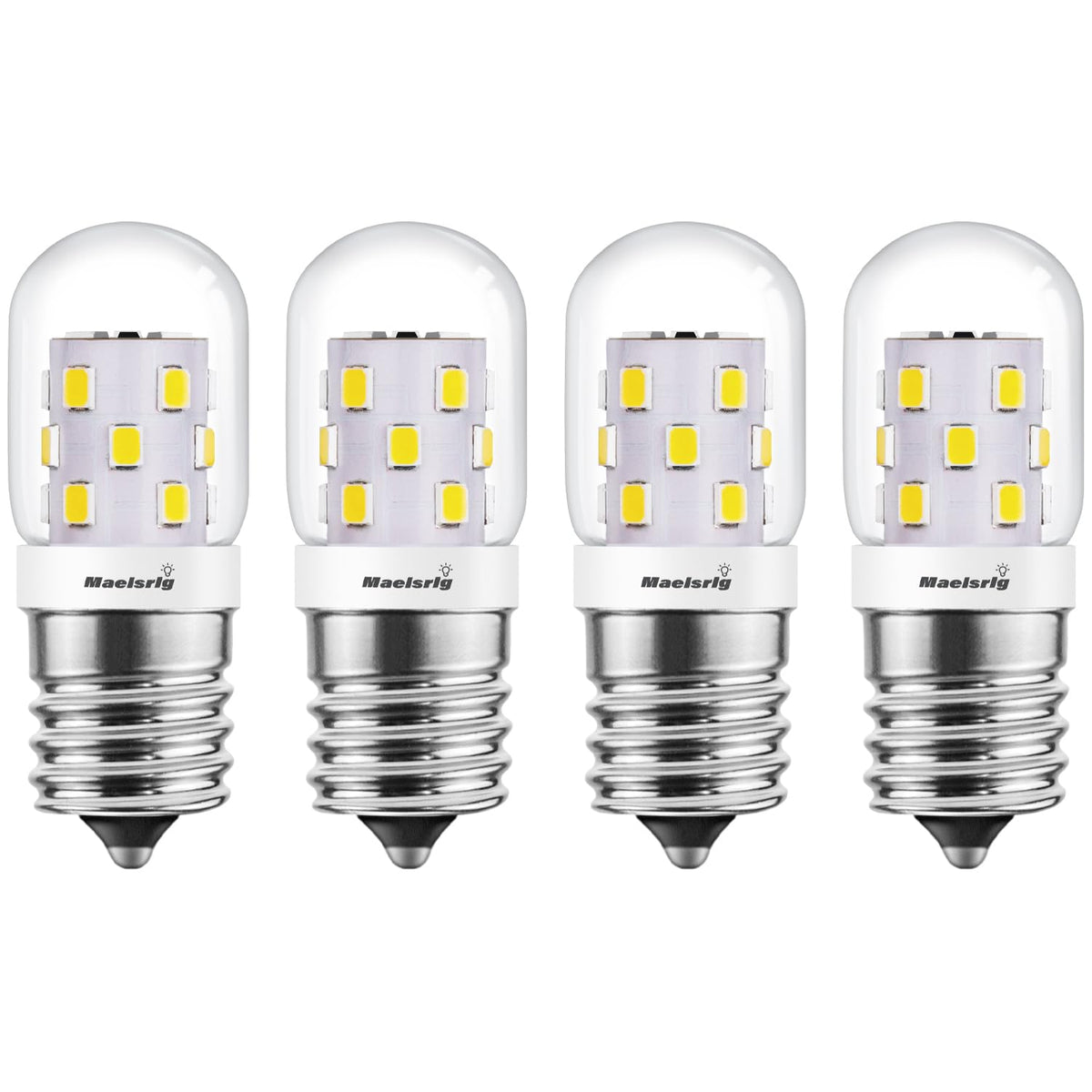 Bombilla Maelsrlg LED para microondas bajo campana, iluminación clara y eficiente.