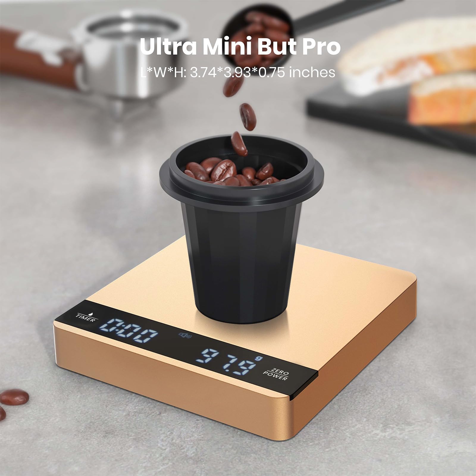 Maestri House Balanza digital 0.1 g para espresso y pour-over