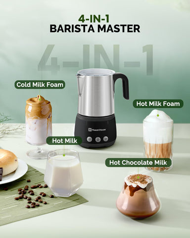 Maestri House batidora de leche, espuma caliente lista para capuchinos