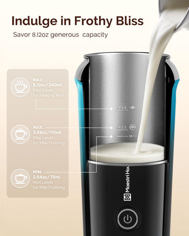 Maestri House espuma mini 75ml para cafés.