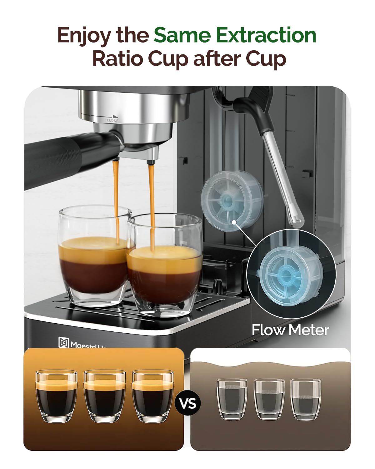 Maestri House crema consistente en cada trago para resultados profesionales en casa.