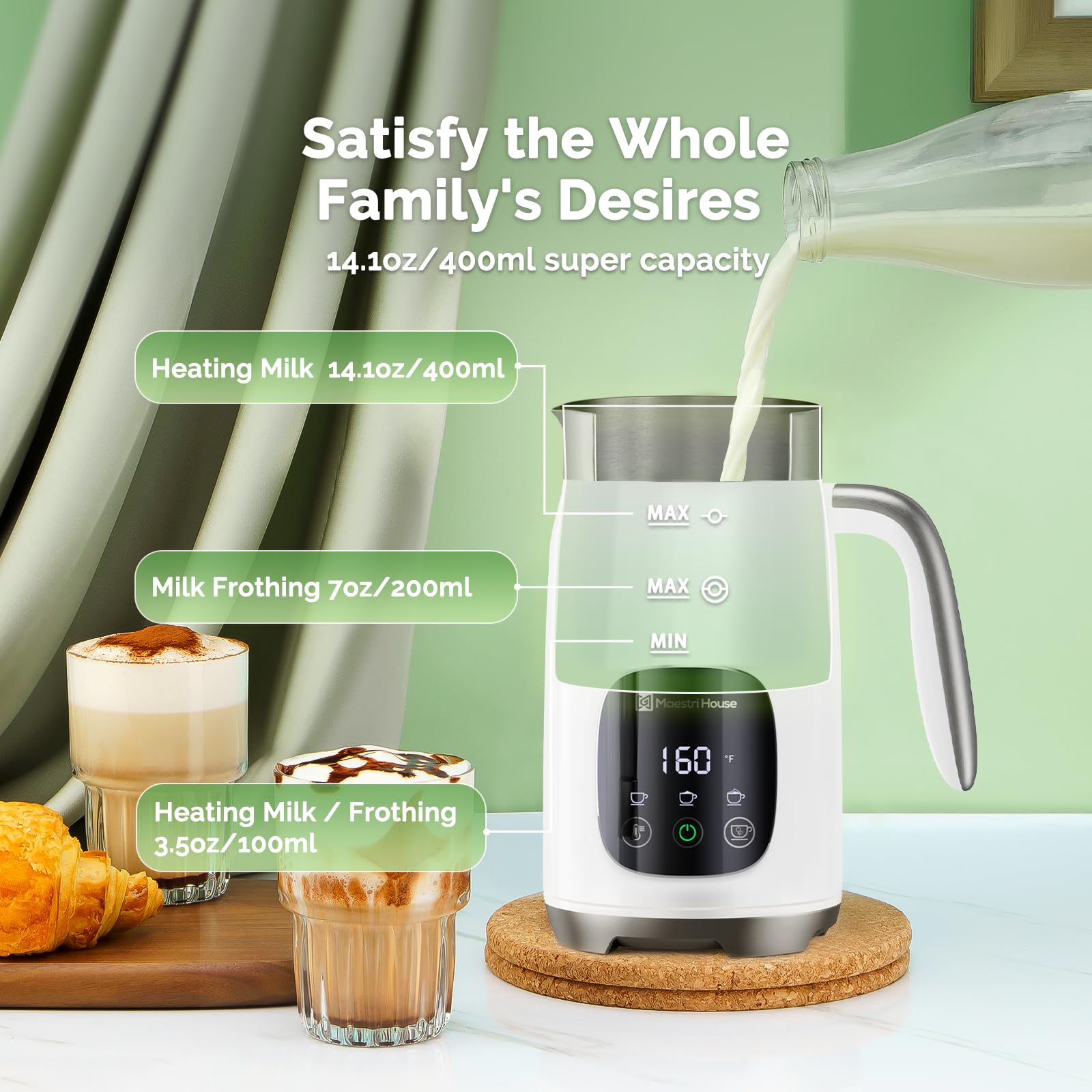 Diseño de acero inoxidable, aspecto elegante para cocina