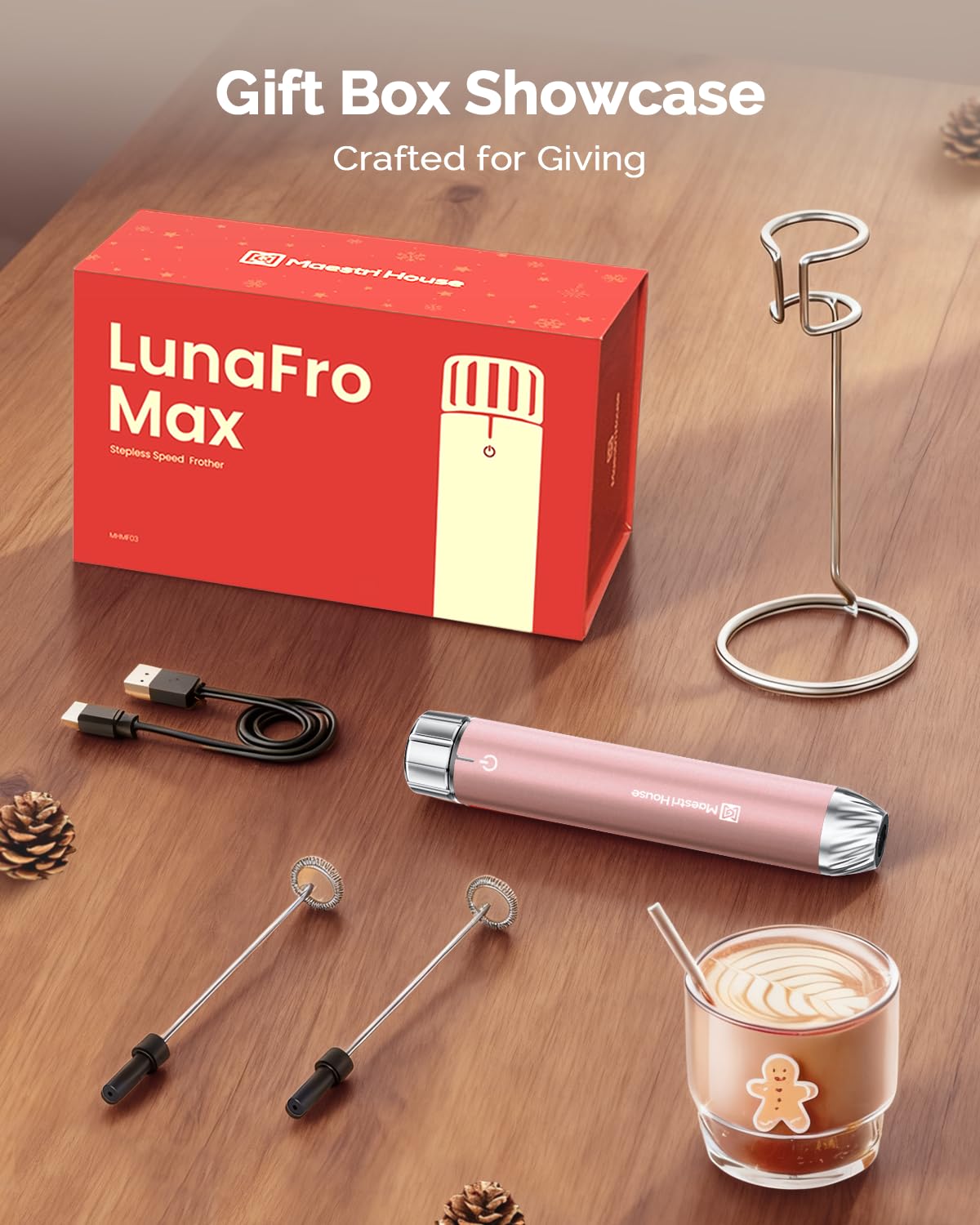 LunaFro Max: espuma cremosa en segundos para cafés rápidos.