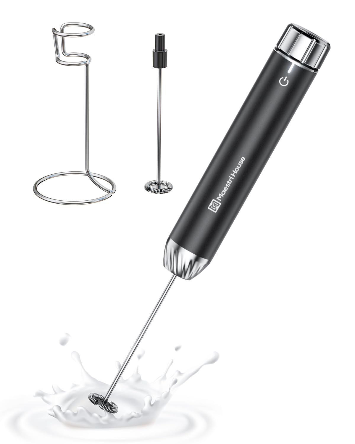 Maestri House LunaFro Max espumador de leche compacto para bebidas cremosas.