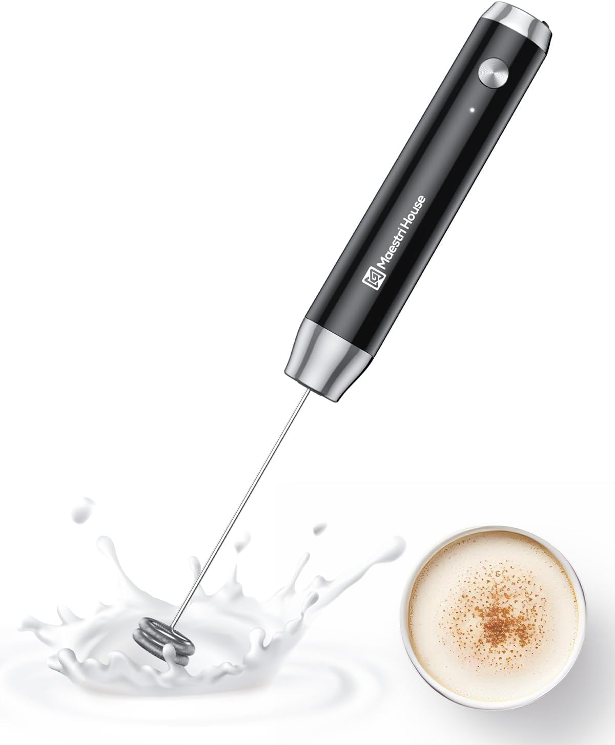 Maestri House LunaFro NS en taza genera espuma cremosa para café
