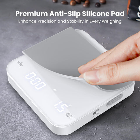 Maestri House Mini Coffee Scale batería de 500 mAh y USB-C para evitar cambios de batería