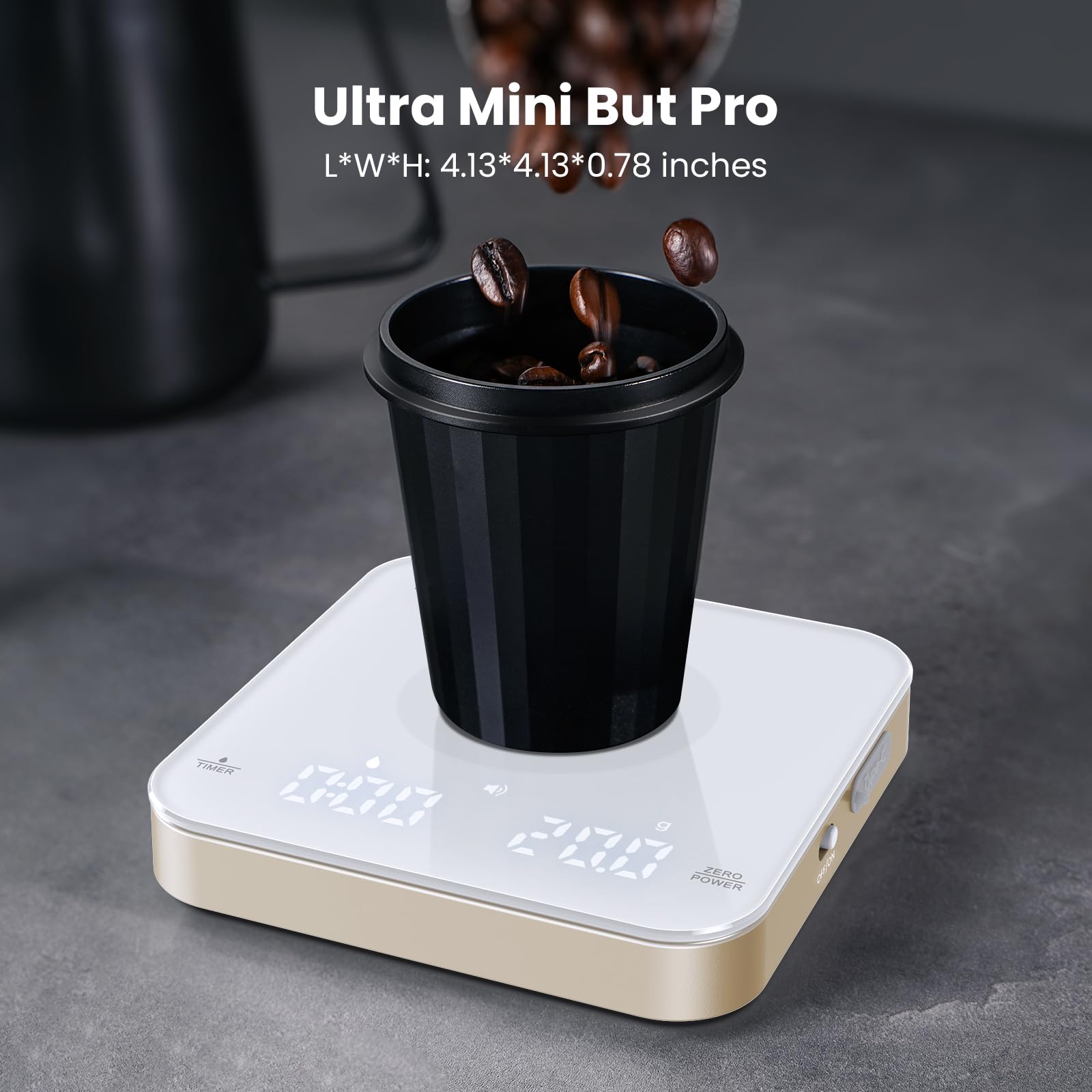 Maestri House Mini Escala superficie cerámica blanca y dorada, diseño elegante para cocina