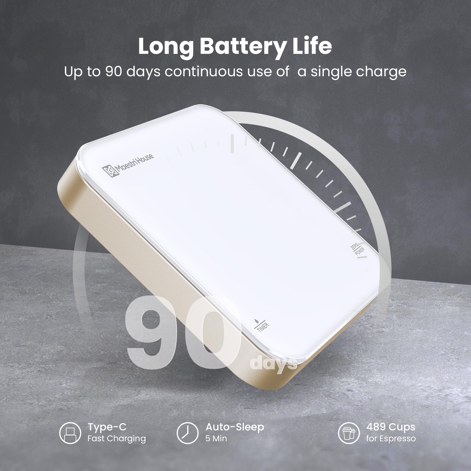 Maestri House Mini Escala carga recargable USB-C para uso diario