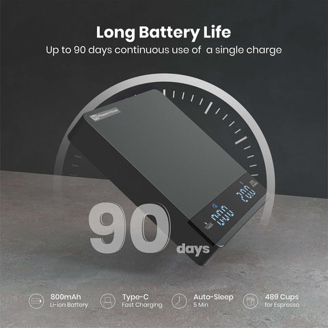 Maestri House Mini Scale carga USB-C para recargas rápidas y libres de baterías desechables.