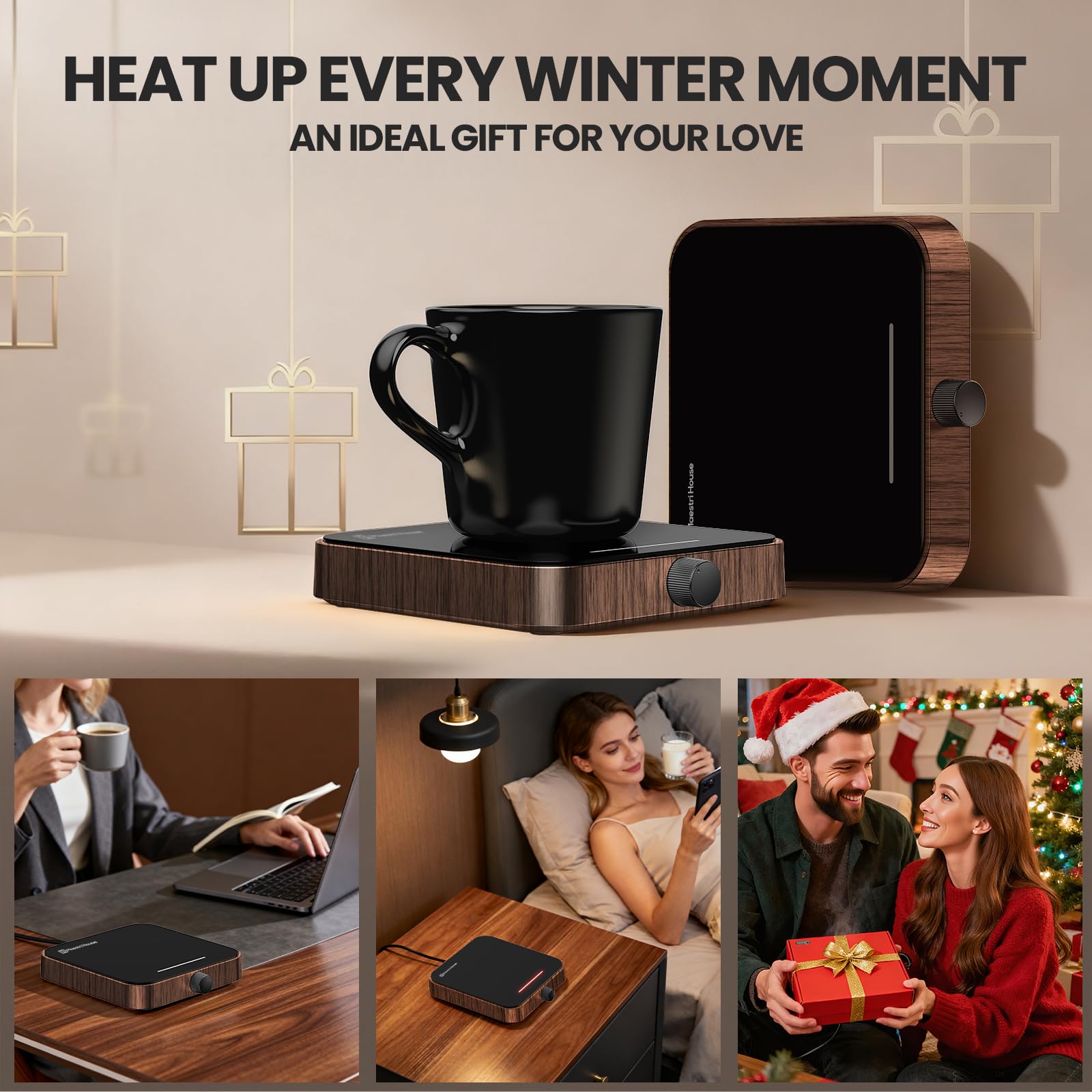 Maestri House Mug Warmer con cable de 59 pulgadas para mayor alcance.