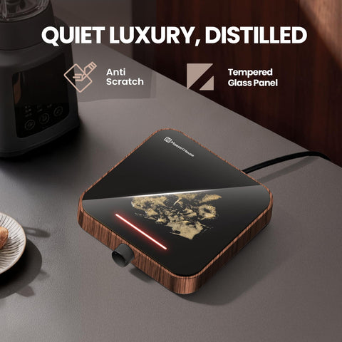 Maestri House Mug Warmer muestra la temperatura con luz indicadora para facilitar ajustes.