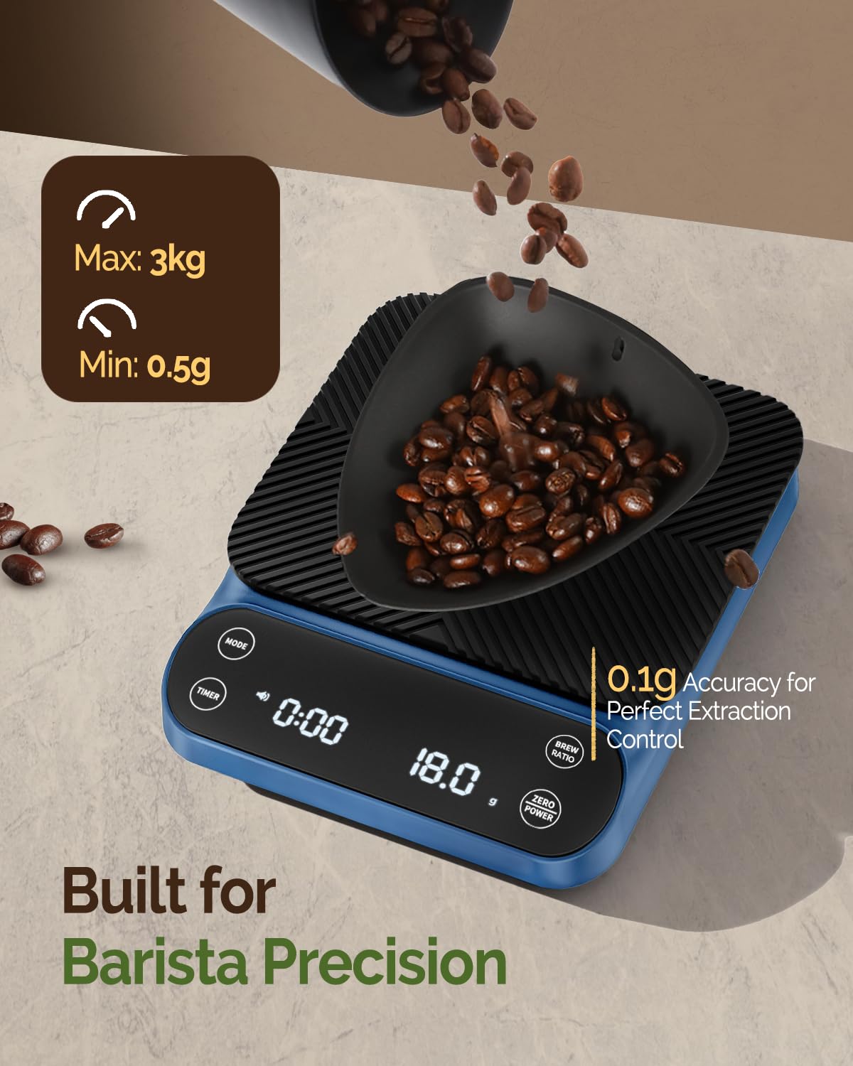 Maestri House S3 modo espresso con temporizador para extracción controlada