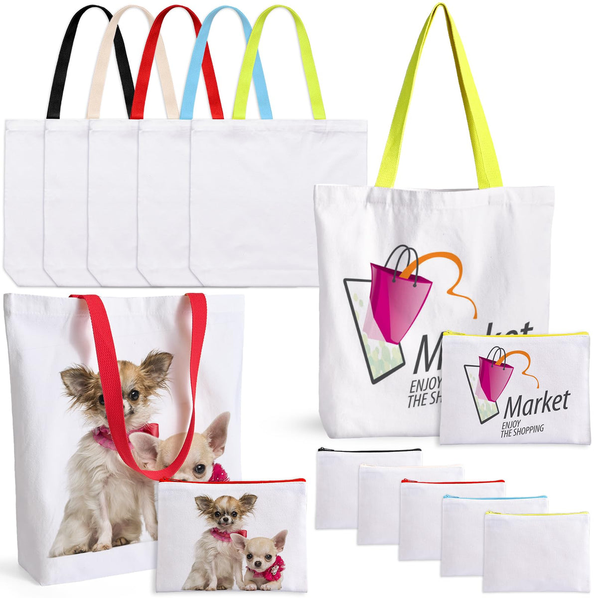 Bolsas MAFYE de lona para sublimación, tote grande lista para personalizar.