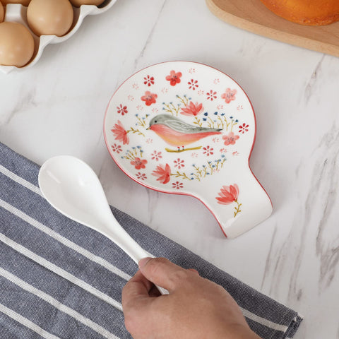 Magclay reposacucharas usado como plato de postres decorativo