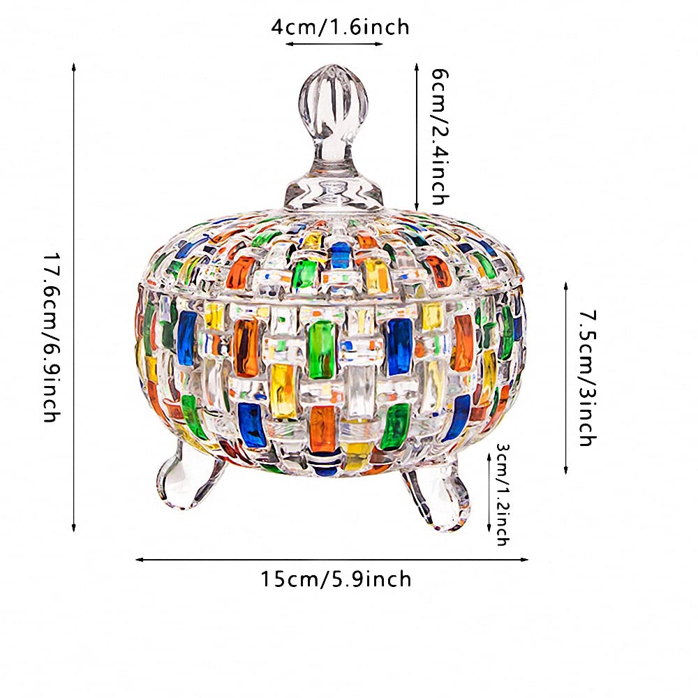 MAGCOLOR cristal-colorido-dibujo-tejido, diseño único para decorar y guardar pequeños objetos.