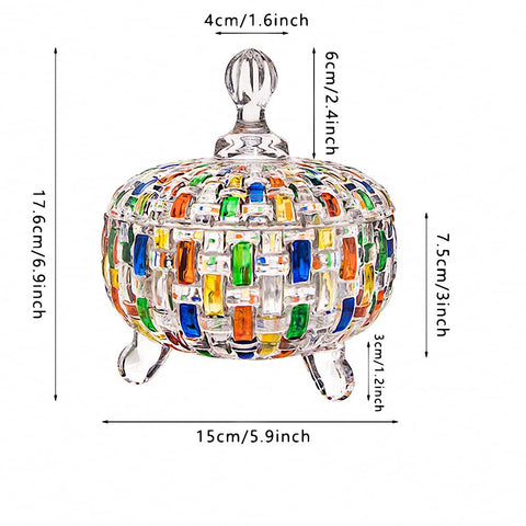 MAGCOLOR cristal-colorido-dibujo-tejido, diseño único para decorar y guardar pequeños objetos.