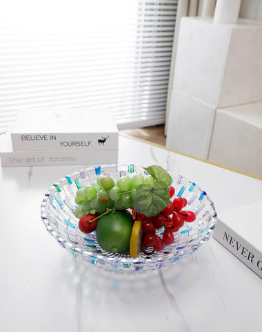 MAGCOLOR cuenco de cristal sin plomo claro para servir ensaladas y frutas.