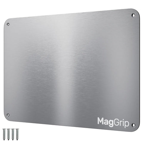 MagGrip placa de acero inoxidable para imanes, superficie magnética estable para organización en cocina