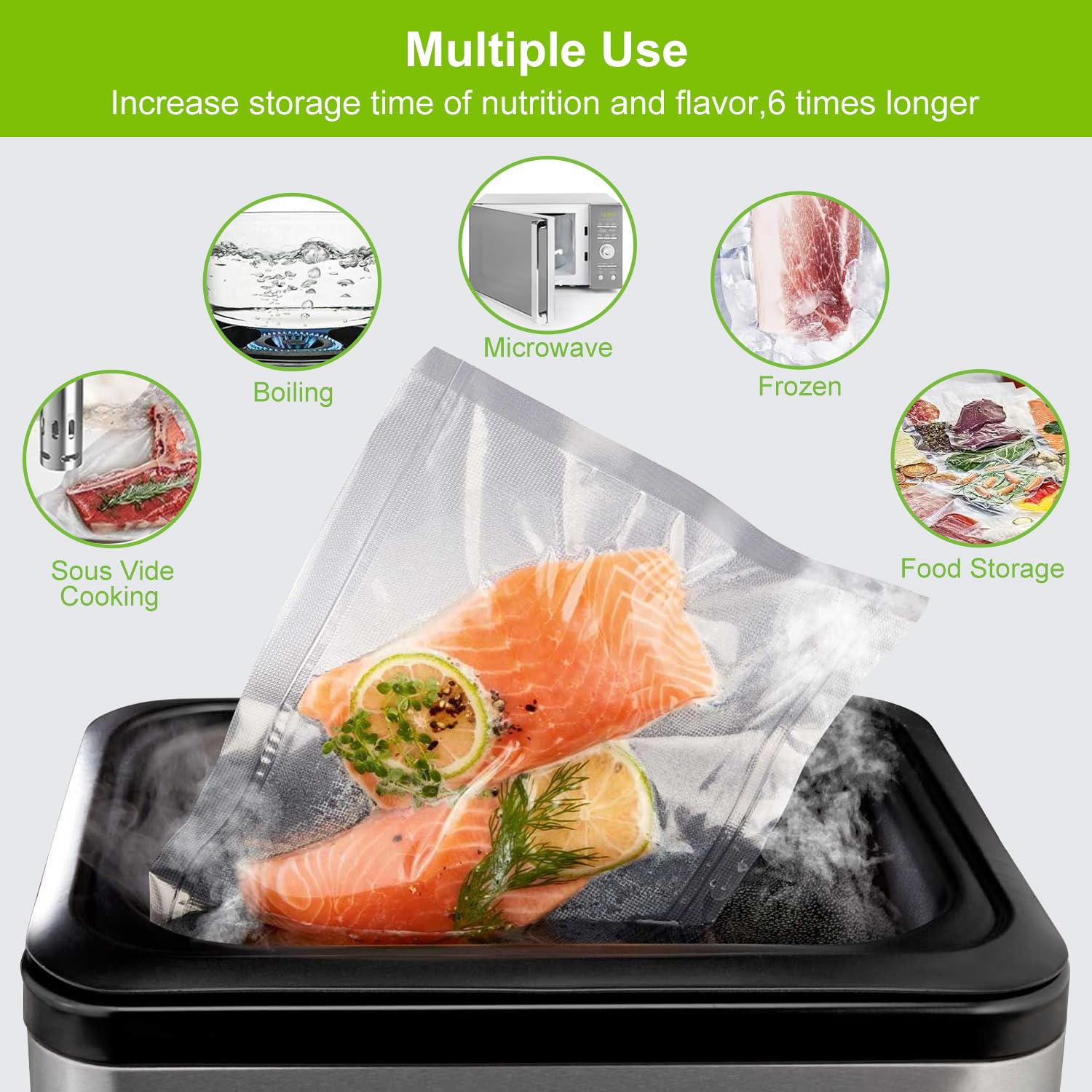 MAGIC SEAL bolsa con contenido visible, facilita identificación y control de stock