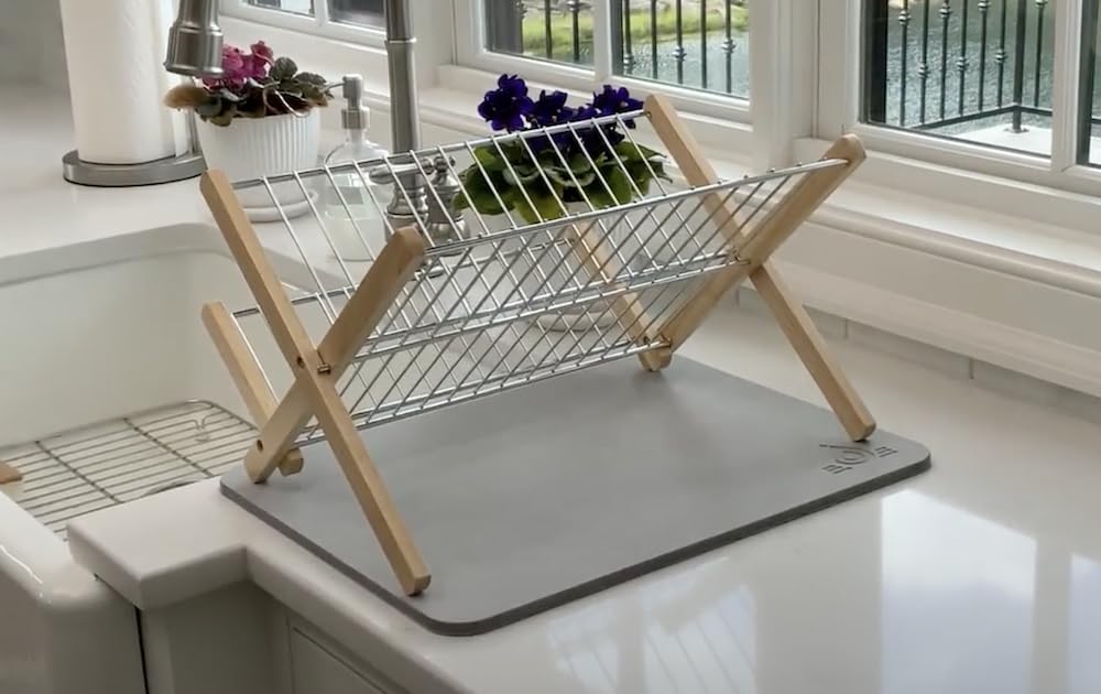 Magic Stone alfombra Tierra Diatomea, superficie absorbente para secar platos y tazas